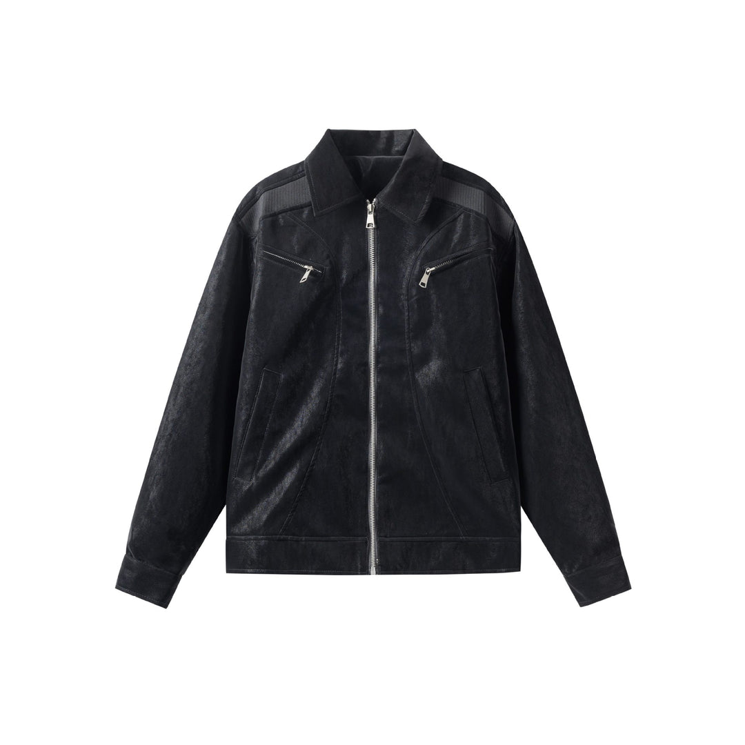 Herren Leichte Bomberjacke im Field‑Style mit durchgehendem Reißverschluss und Zipper‑Brusttaschen Echoarchiv