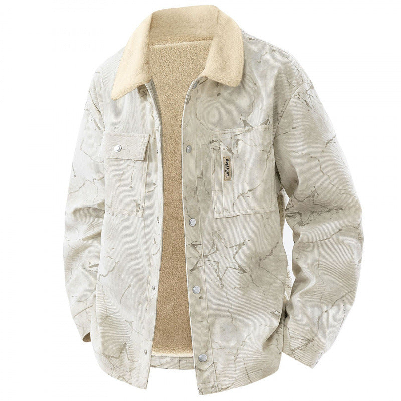 Herren Stylisches Cordjacke mit Teddyfutter Echo Archiv