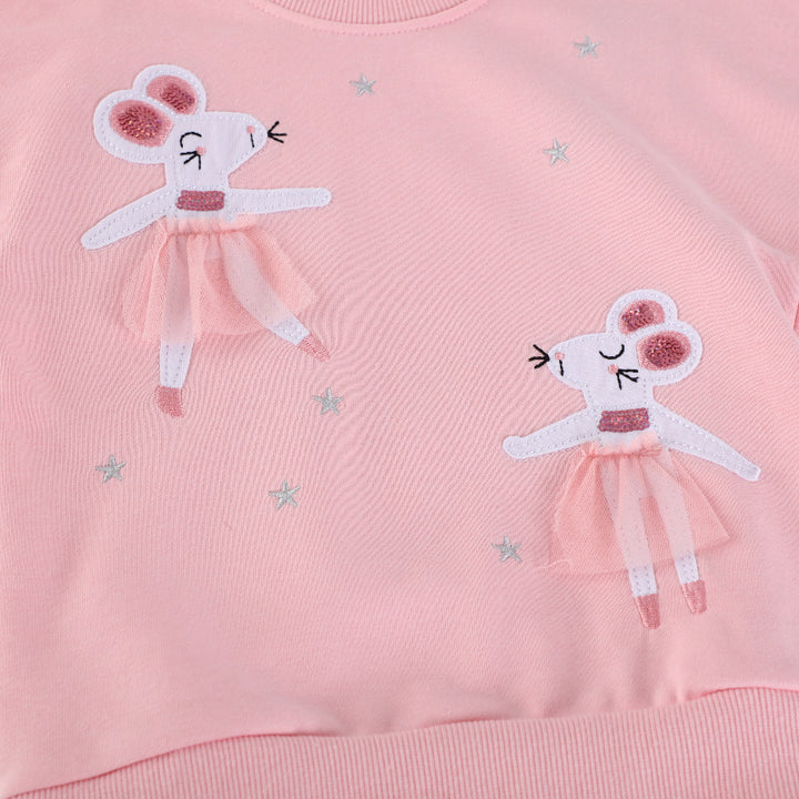 Mädchen Sweatshirt mit Tüllrock und niedlicher Tierstickerei Echo Archiv