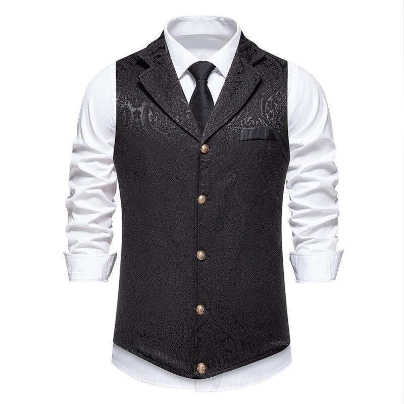 Herren elegante Anzugweste mit feinem Floral-Muster und hochwertiger Verarbeitung Echoarchiv
