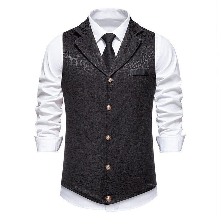 Herren elegante Anzugweste mit feinem Floral-Muster und hochwertiger Verarbeitung Echoarchiv