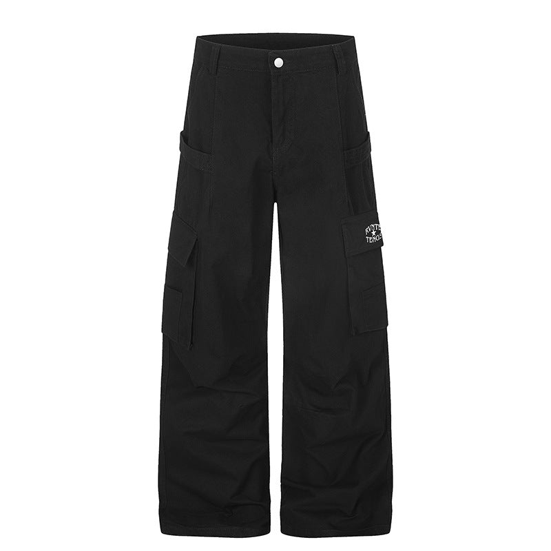 Damen Cargo-Hose mit hohem Bund, Multifunktions-Taschen und weitem Culotte-Schnitt Echoarchiv