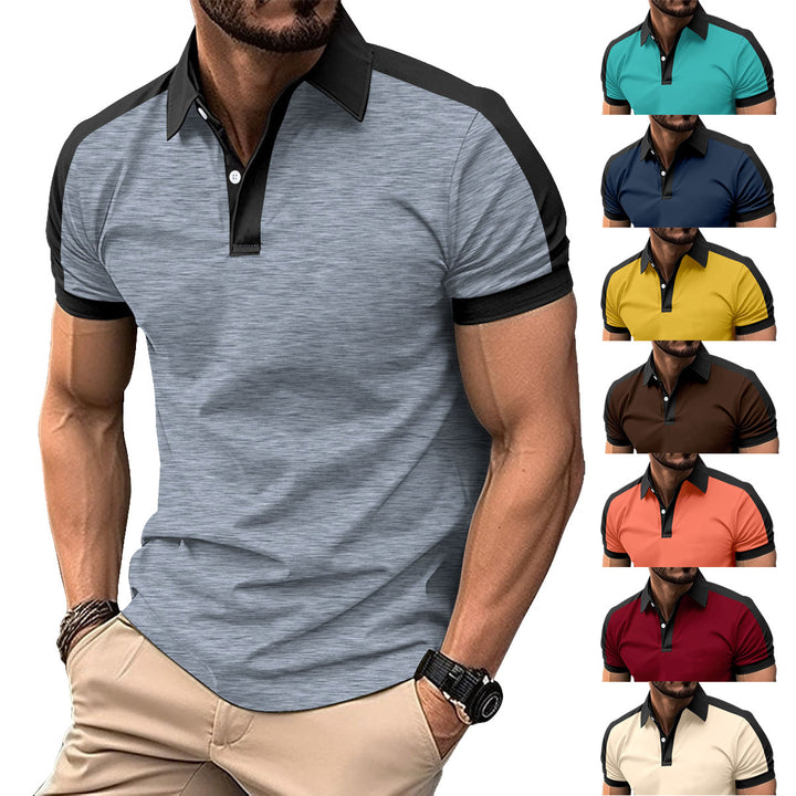 Herren Poloshirt mit modernem Schnitt und kontrastierenden Ärmeldetails Echoarchiv