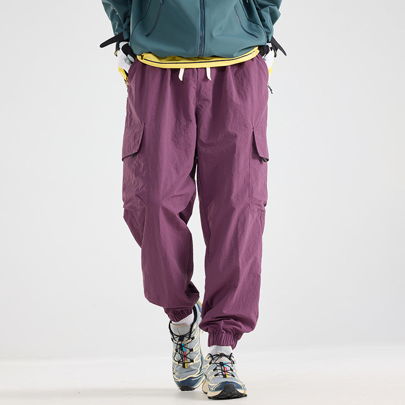 Herren Leichte Utility-Cargo-Hose aus Ripstop mit elastischem Saum und Mehrfachtaschen Echoarchiv