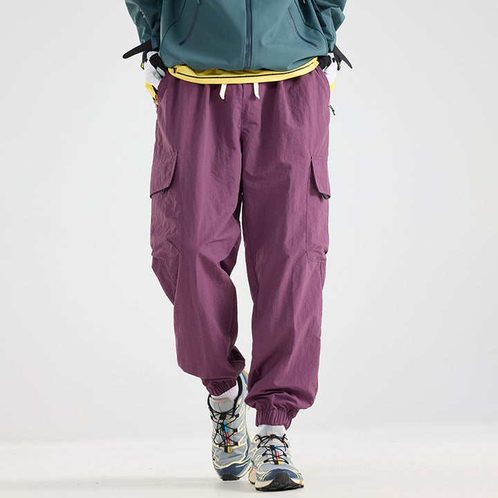 Herren Leichte Utility-Cargo-Hose aus Ripstop mit elastischem Saum und Mehrfachtaschen Echoarchiv