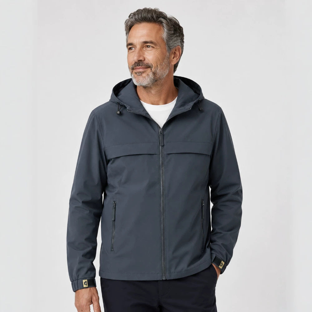 Herren Leichte Übergangsjacke mit verstellbarer Kapuze Echo Archiv