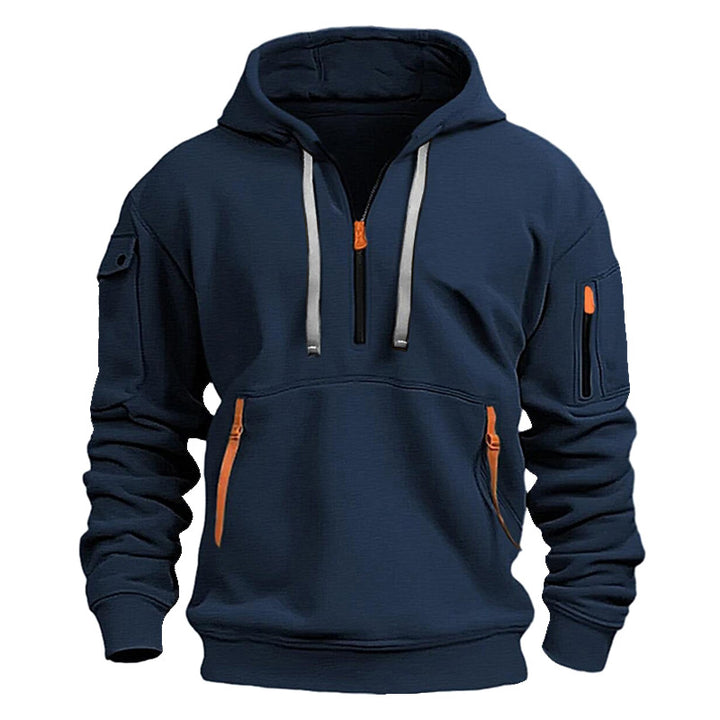 Herren funktionale Kapuzenpullover mit mehreren Reißverschlusstaschen Echoarchiv