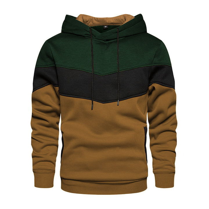 Herren modischer Kapuzenpullover mit Farbakzenten und praktischen Taschen Echoarchiv