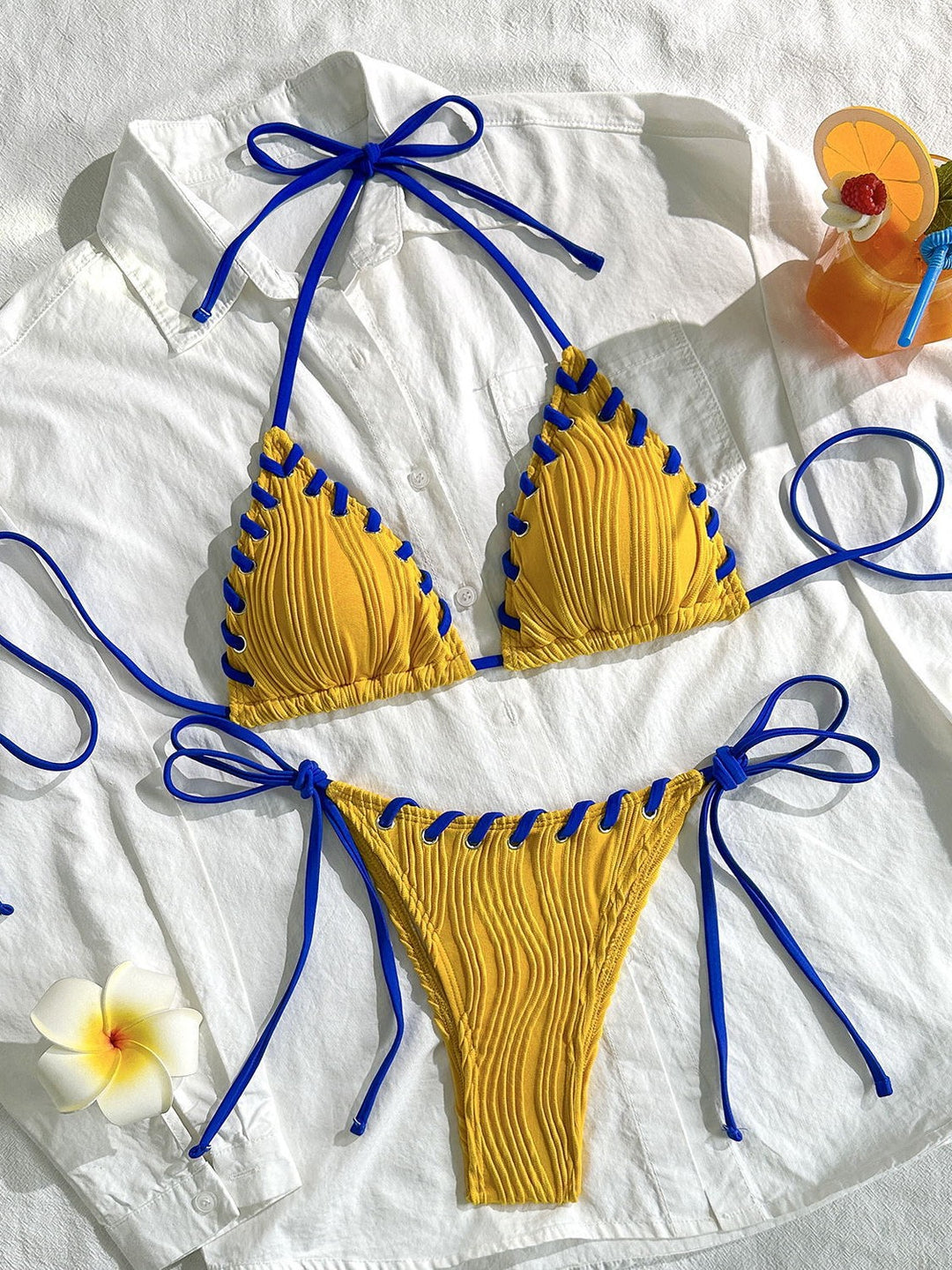 Damen Bikini-Set mit elegantem Rüschendesign und verstellbaren Trägern Echo Archiv