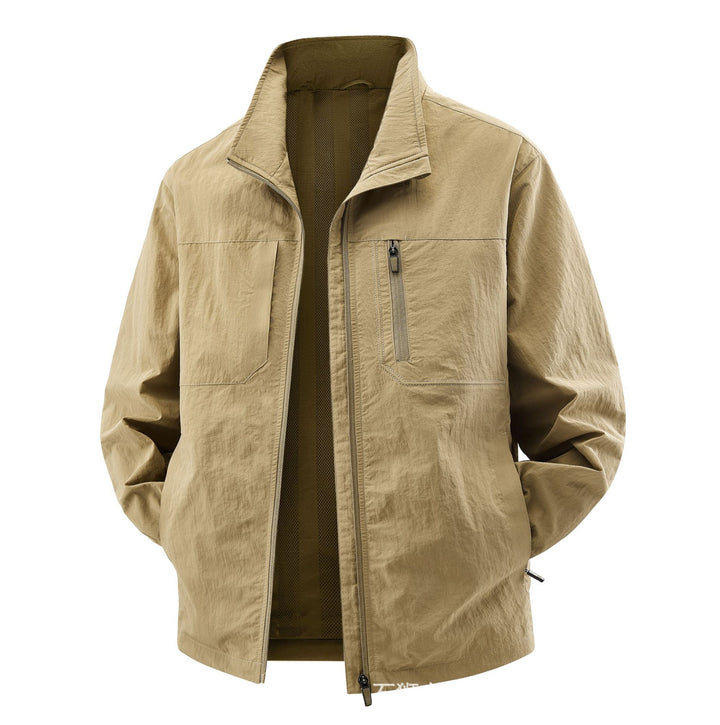 Herren Leichte Field-Utility-Jacke mit Mesh‑Futter, Stehkragen und Reißverschlusstaschen Echo Archiv