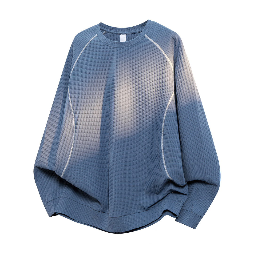 Herren Waffelstruktur-Oversized-Sweatshirt mit Raglanärmeln und Relaxed-Fit Echo Archiv