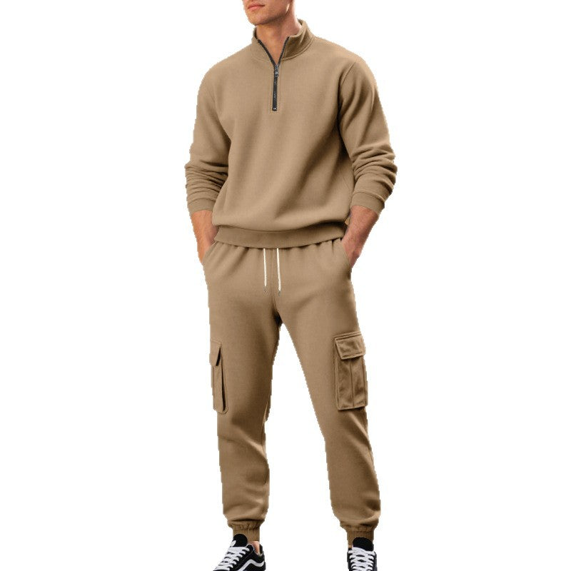 Herren Sportliches Freizeit-Outfit mit Reißverschluss und praktischen Cargo-Taschen Echoarchiv