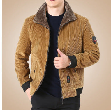Herren Lässige Cordjacke mit Fleecefutter Echo Archiv