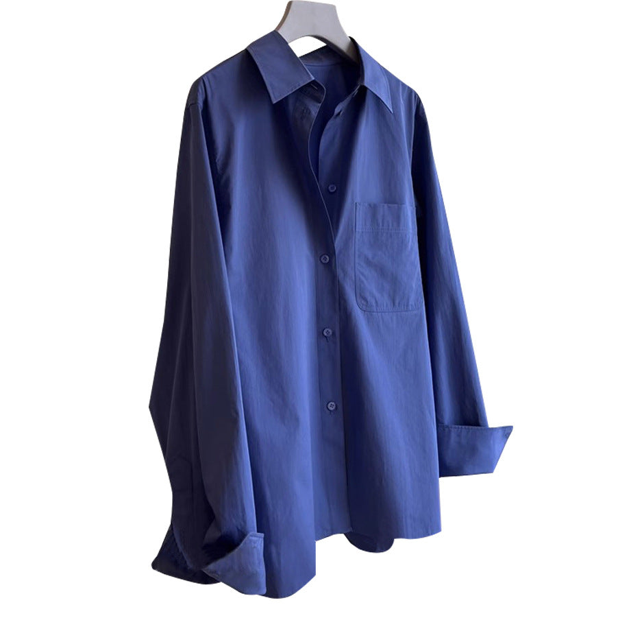 Damen Klassische Hemdbluse mit breitem Kragen Echoarchiv
