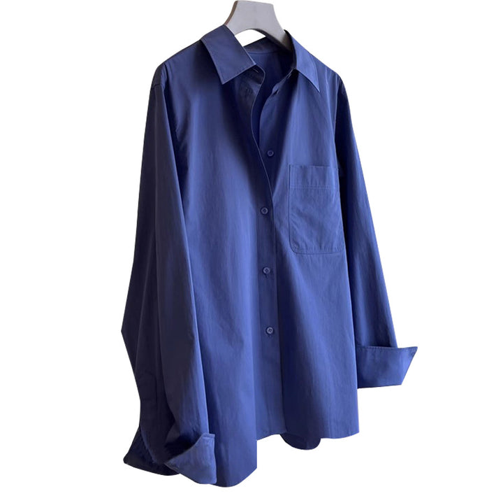 Damen Klassische Hemdbluse mit breitem Kragen Echoarchiv