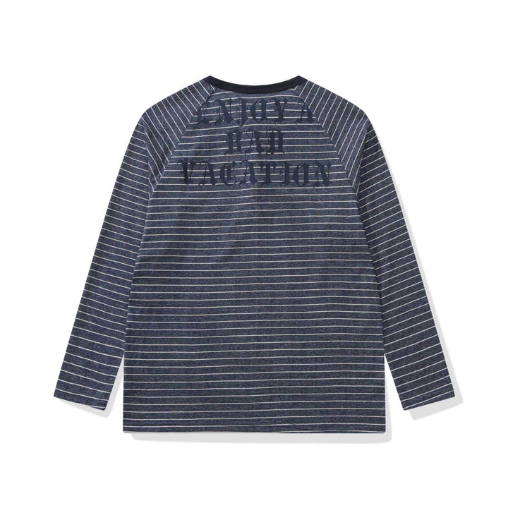 Herren Longsleeve-Henley mit Raglanärmeln und Knopfleiste Echoarchiv