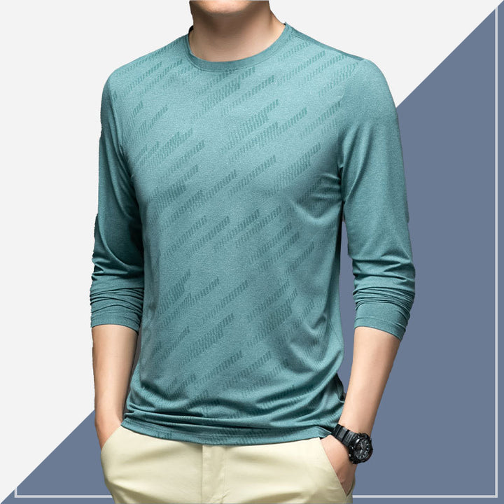 Herren Atmungsaktives Langarmshirt mit innovativer Textur Echoarchiv