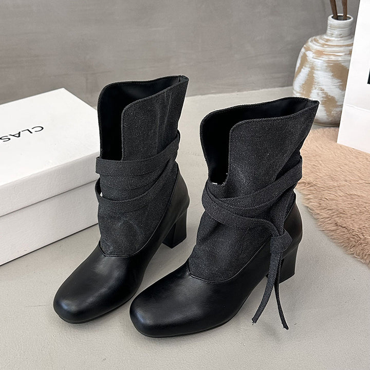Damen Elegante und Bequeme Stiefeletten mit Riemen Echo Archiv