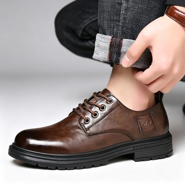 Herren Hochwertige Leder Schnürschuhe Echoarchiv