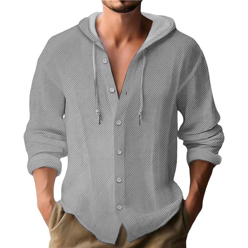 Herren Kapuzenbluse mit strukturiertem Design Echoarchiv