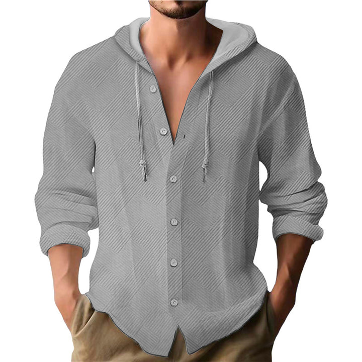 Herren Kapuzenbluse mit strukturiertem Design Echoarchiv