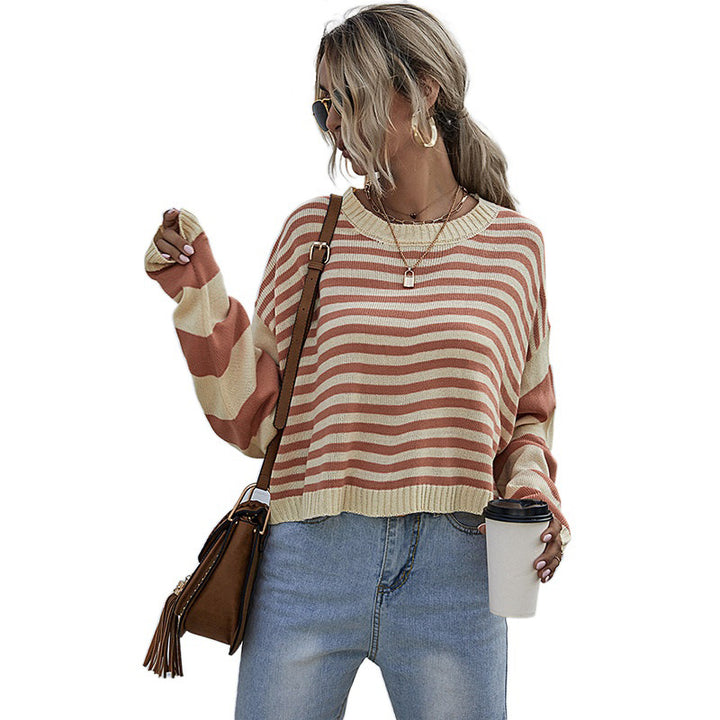 Damen Lässiger gestreifter Pullover Echo Archiv