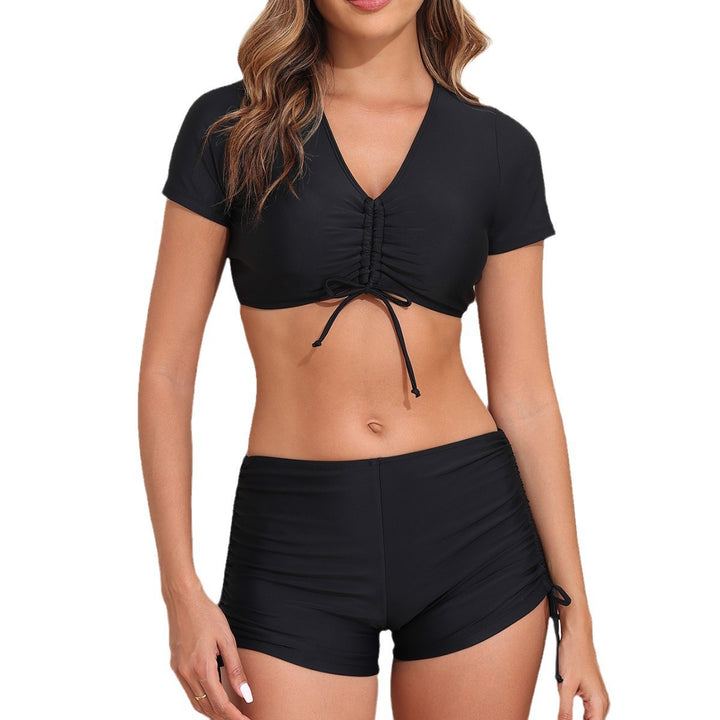Damen Sportliches Crop-Top und Shorts-Set Echo Archiv