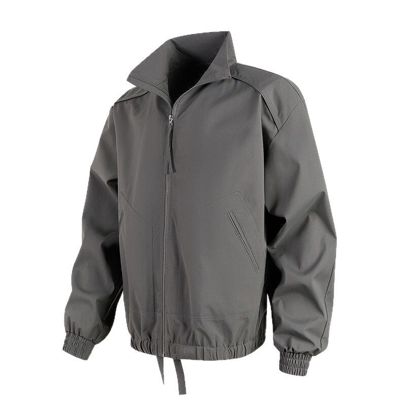 Herren lässige Übergangsjacke mit hohem Kragen und praktischen Taschen Echoarchiv