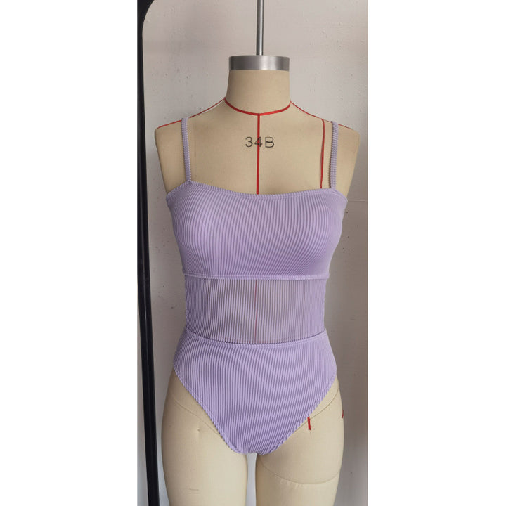 Damen Einteiler Badeanzug mit elegantem Rippendesign und figurschmeichelnder Silhouette Echo Archiv