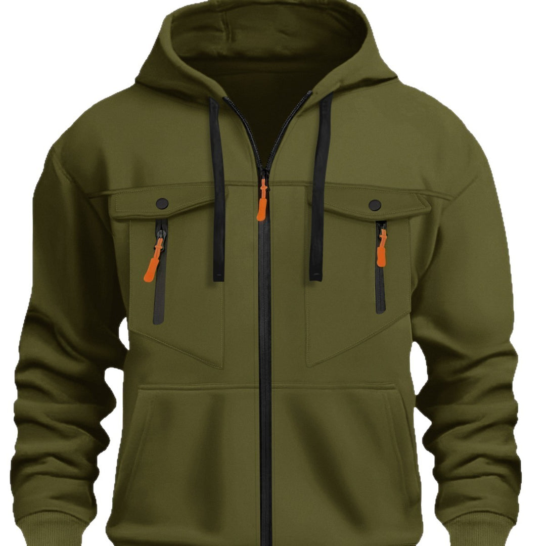 Herren Outdoor-Kapuzenjacke mit praktischen Reißverschlusstaschen Echoarchiv