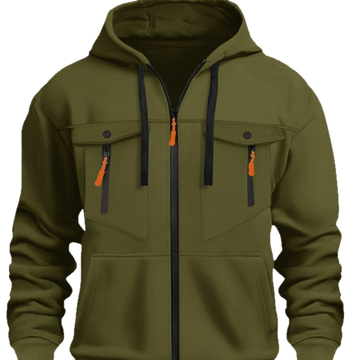 Herren Outdoor-Kapuzenjacke mit praktischen Reißverschlusstaschen Echoarchiv
