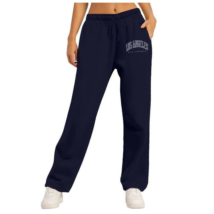 Damen nan weite High-Waist Lounge-Hose mit elastischem Bund und Eingrifftaschen Echo Archiv