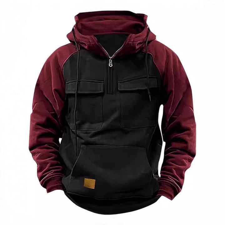 Herren Kapuzenpullover mit funktionalen Taschen und sportlichem Schnitt Echoarchiv