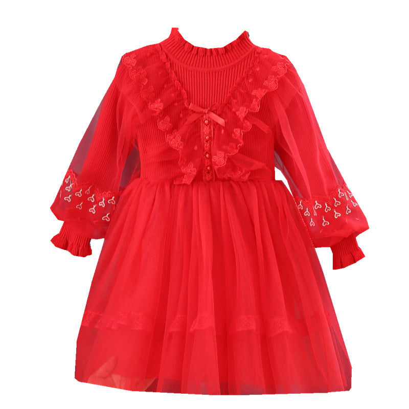 Mädchen festliches Tüllkleid mit Rüschendetails Echo Archiv