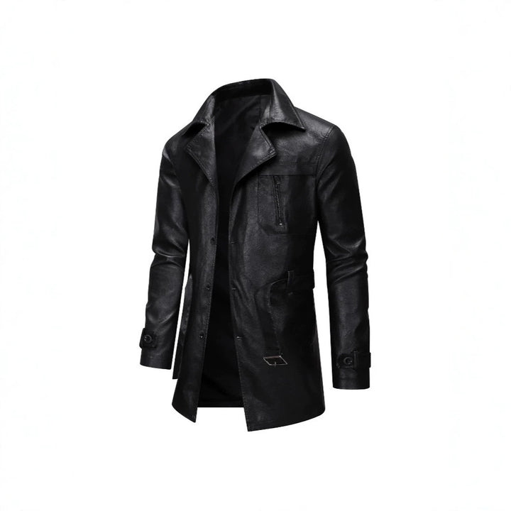 Herren Elegante Kunstlederjacke mit praktischen Taschen Echo Archiv