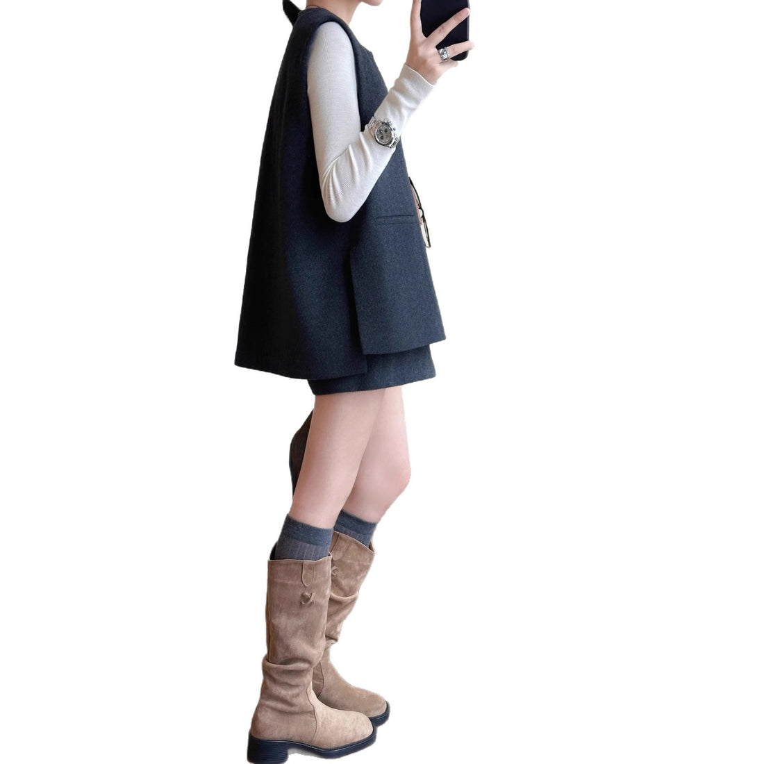 Damen Elegante Weste aus feinem Stoff Echoarchiv