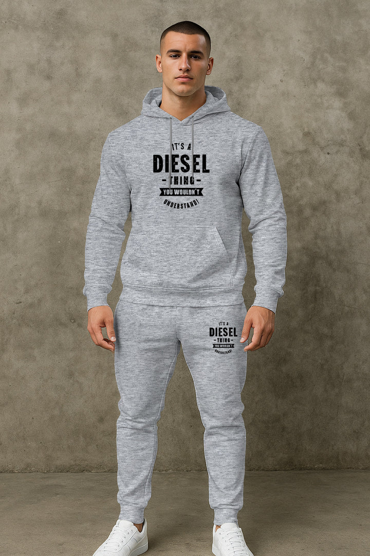 Herren Motivierter Sweatanzug mit funktionalem Kapuzenpullover und praktischen Taschen Echoarchiv