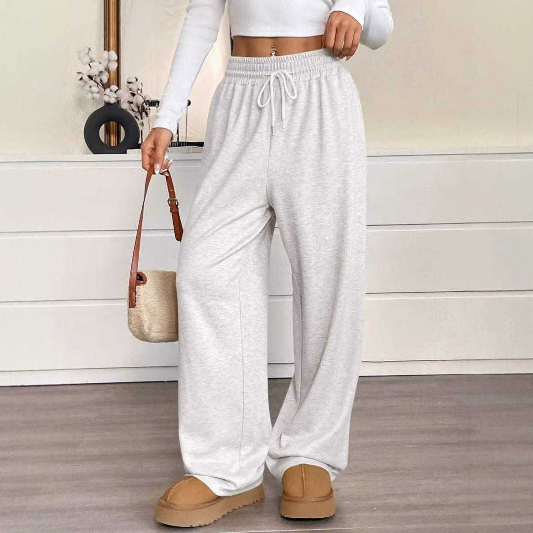 Damen nan weite High-Waist Loungehose mit elastischem Bund und Kordelzug Echo Archiv