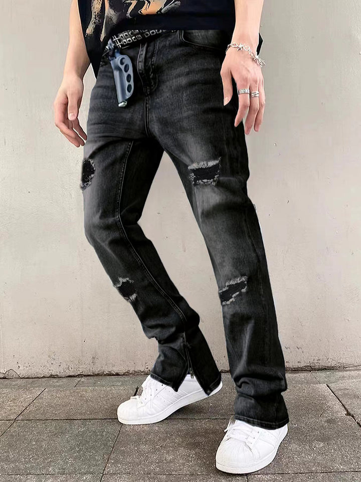 Herren Flared Jeans mit Reißverschluss Echoarchiv