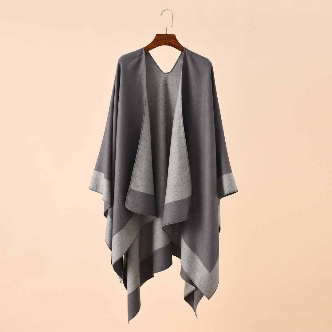 Damen Wendeponcho aus feiner Kaschmir-Mischung – Avérine