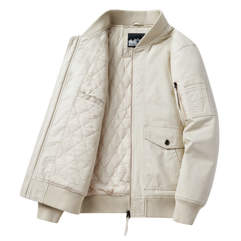 Herren Modische Bomberjacke mit Steppfutter Echo Archiv