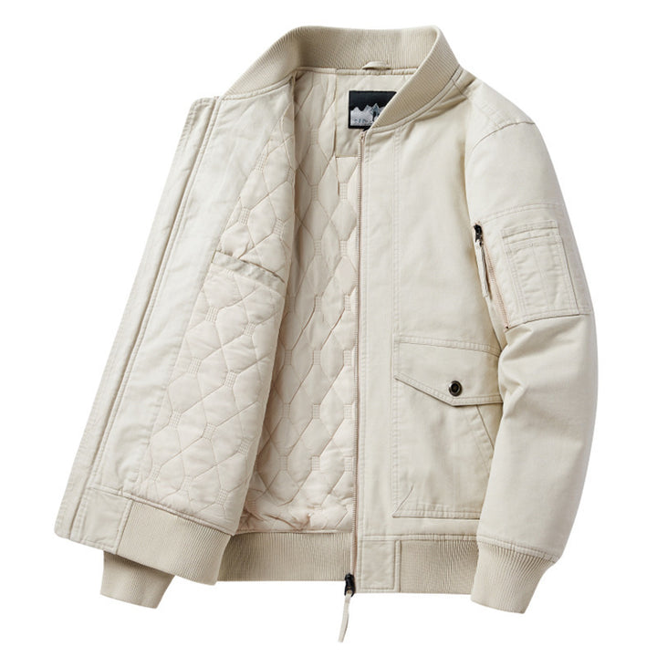 Herren Modische Bomberjacke mit Steppfutter Echo Archiv