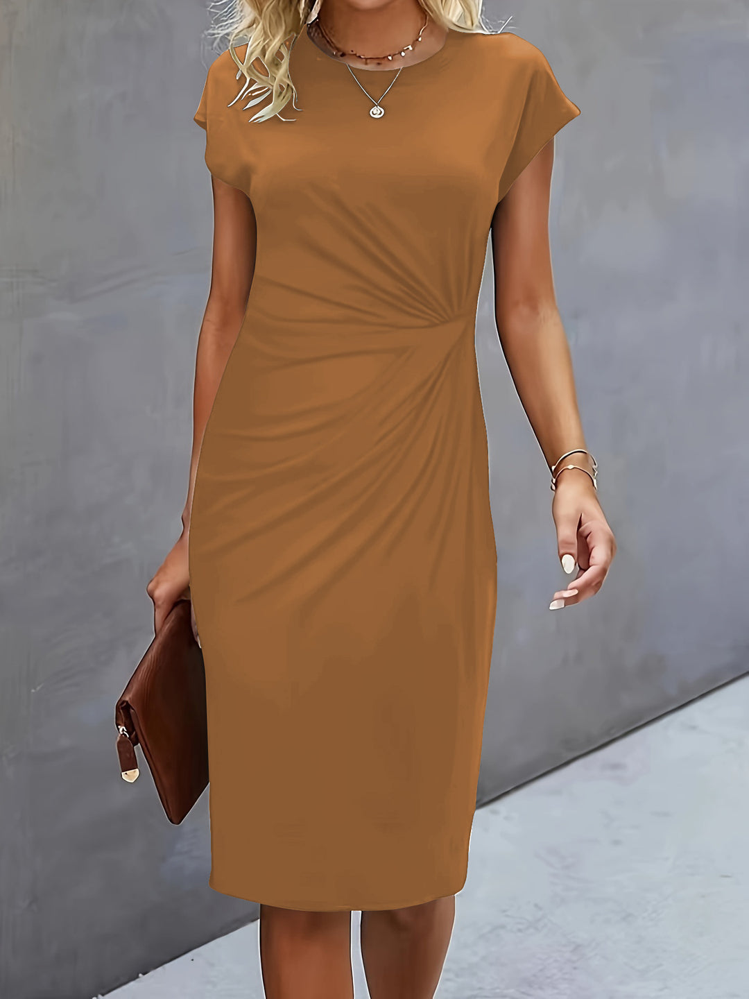 Damen elegantes Wickelkleid mit figurbetontem Design und feinem Jersey-Material Echo Archiv