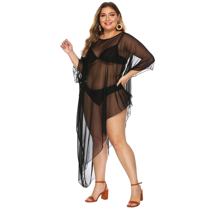 Damen eleganter Strandüberwurf aus leichtem Netzmaterial Echo Archiv