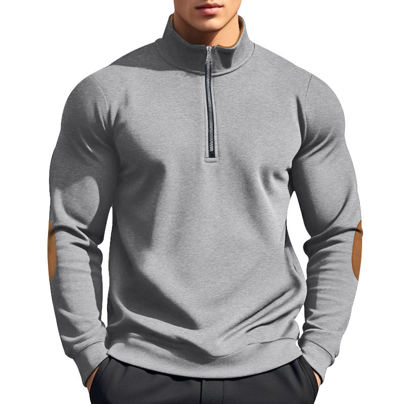 Herren sportlicher Pullover mit Stehkragen und Reißverschluss Echoarchiv