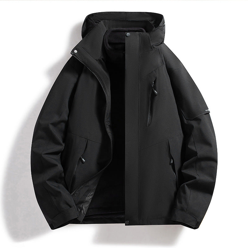 Damen wasserdichte Outdoorjacke mit verstellbarem Kapuzen Echo Archive