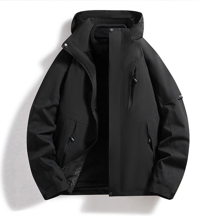 Damen wasserdichte Outdoorjacke mit verstellbarem Kapuzen Echo Archive
