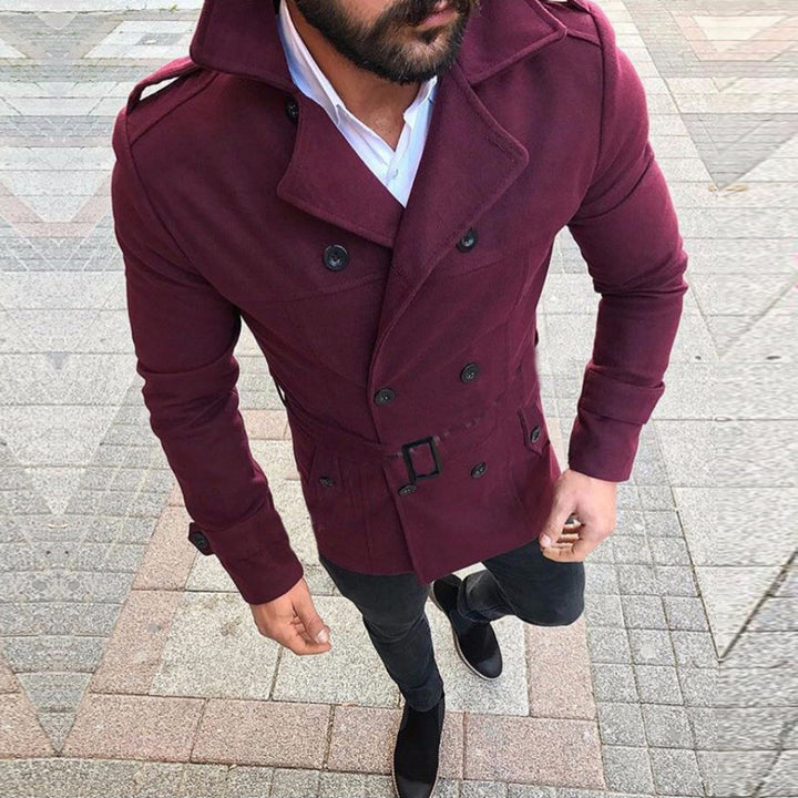 Herren stylischer, taillierter Designermantel Echoarchiv