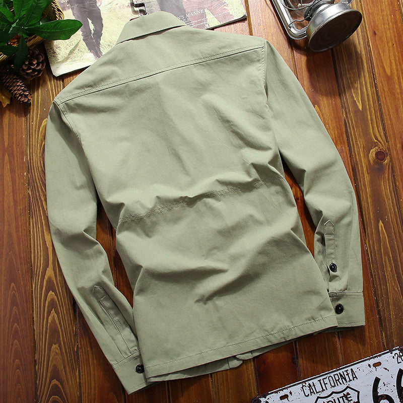 Herren Fieldshirt-Blouson aus robustem Baumwollmix mit Brustpattentaschen – Taviero