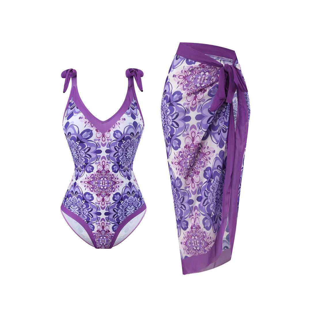 Damen Badeanzug und Strandrock mit Lemon-Design Echo Archiv
